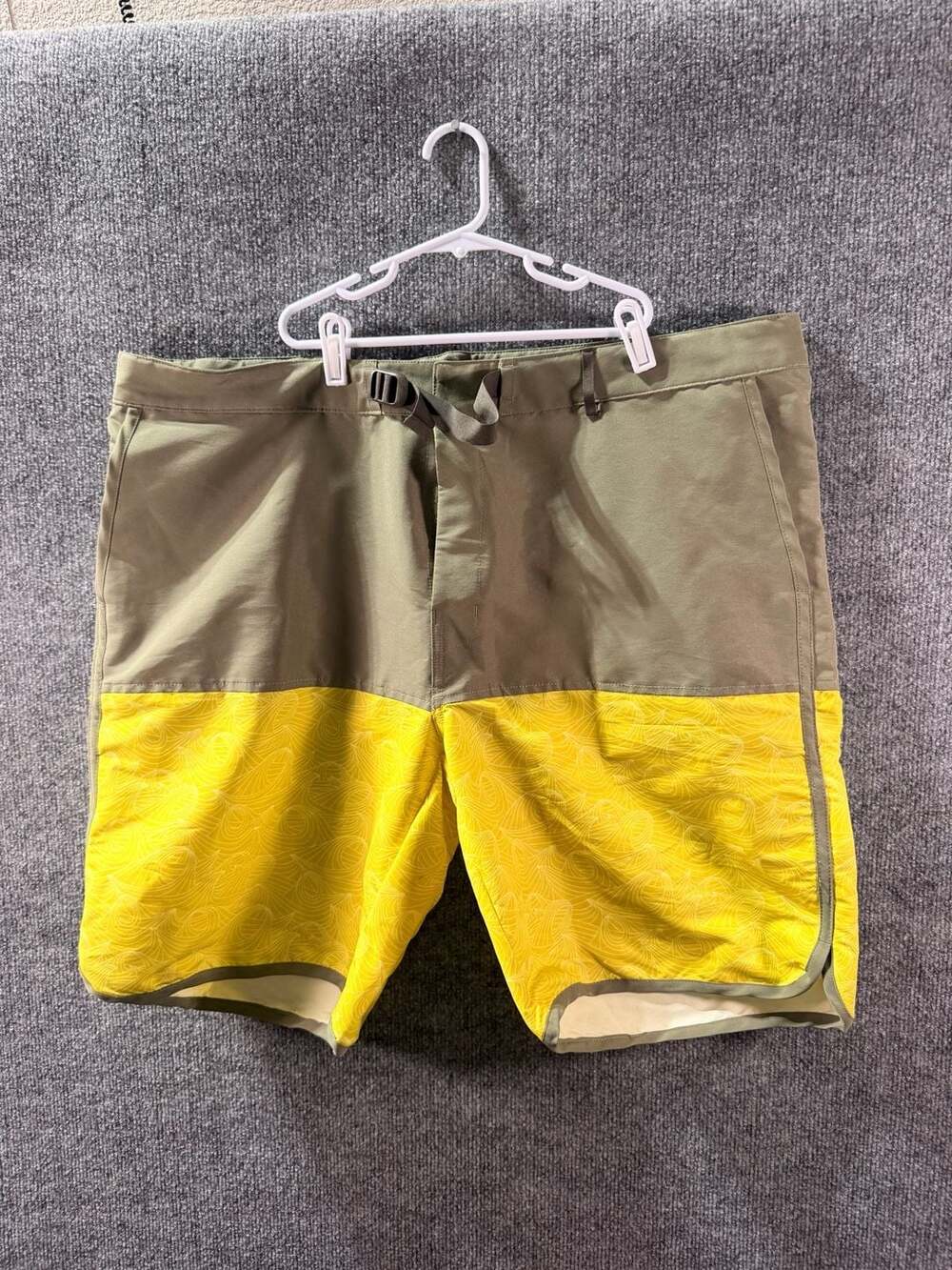 Helly Hansen Solen Water Shorts with Belted Waist and Wave Pattern